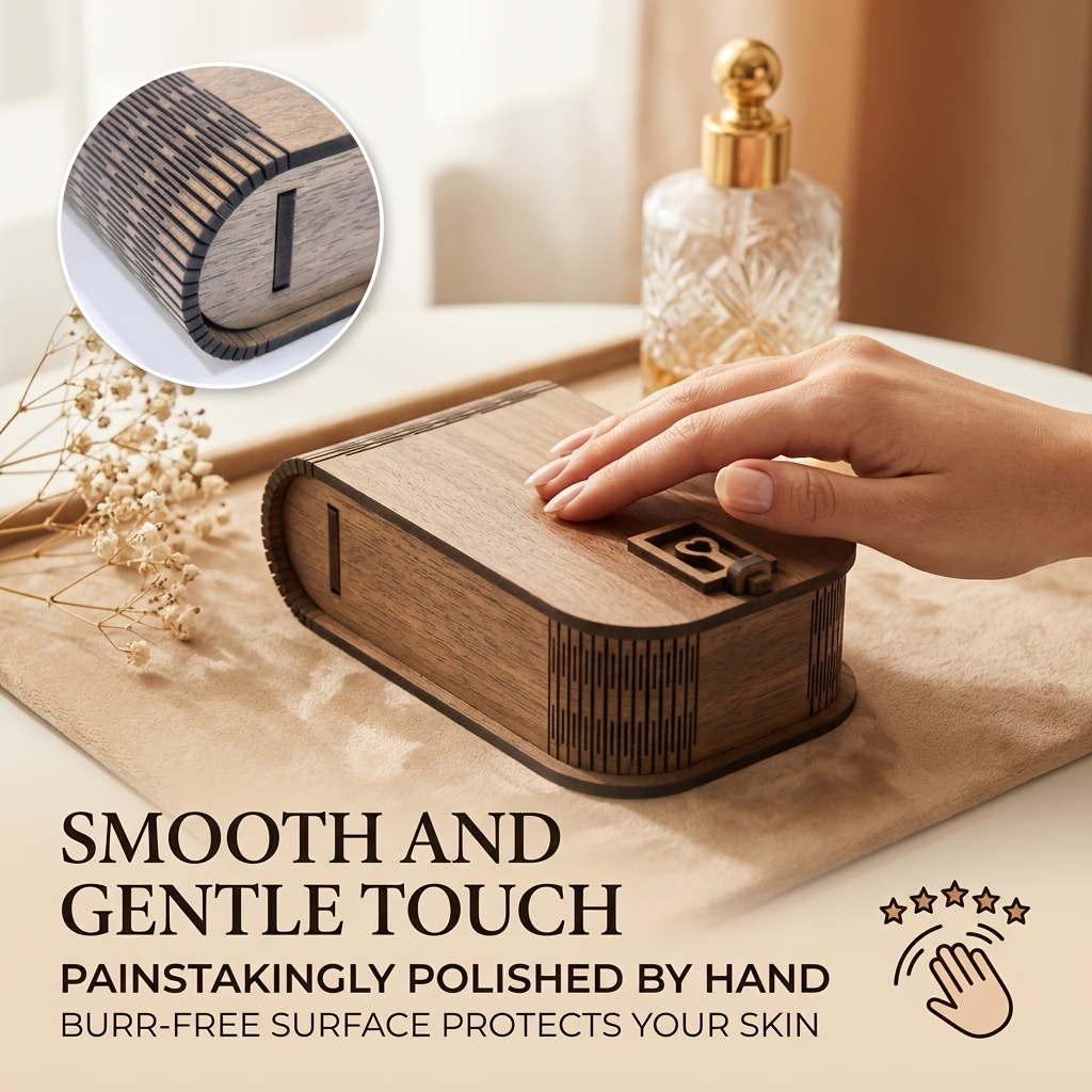 Novel Black Walnut Jewelry Box, Portable Organizer